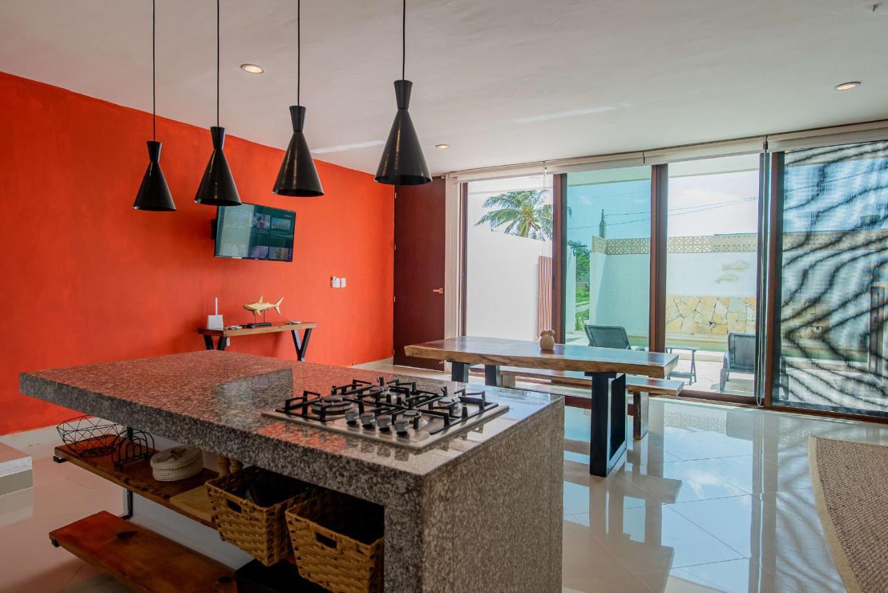 97982 New Modern Villa, Private Pool, High Internet Speed, 2 Blocks From The Beach Pueblo Pueblo Chicxulub Kültér fotó